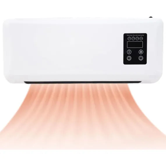 Aeroterma de Perete, s, 2000W, 42*18*12cm, Portabil, Termostat Electronic, Display LED, Timer, Alb/Negru