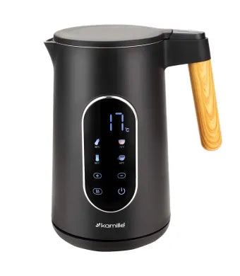 Fierbător electric Kamille 1.7 L cu reglare temperatură și panou digital 2200 W