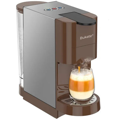 Espressor Multifunctional Manual 4 in 1,– Aparat de Cafea Compatibil cu Capsule si Cafea macinata – 19 Bari Presiune – Design Compact – Rezervor 800ml – Oprire Automata - Preparare Rapida - Bukate®