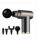 Pistol masaj muscular cu 4 capete interschimbabile, 6 trepte viteza, reincarcabil USB Type-C, 25W, argintiu