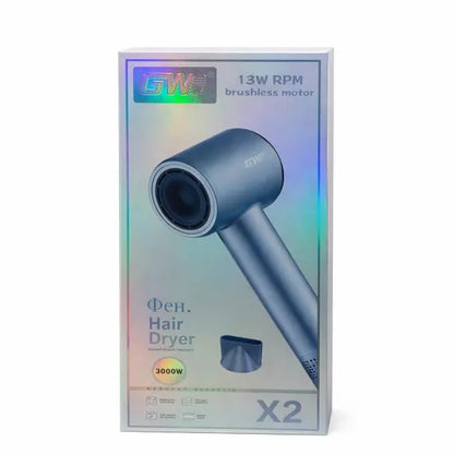 Uscător profesional de păr GW X2, 3000W, albastru