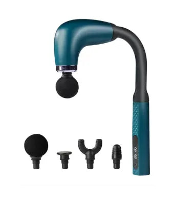 Aparat de Masaj Profesional Tip Pistol, Mâner Lung Ergonomic, 4 Capete Inlocuibile
