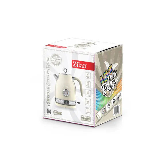 Fierbator RETRO, capacitate 1.7l, Putere 2200W, rotire 360, crem ZILAN / ZLN 1184