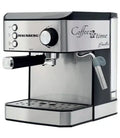 Espressor cafea HAUSBERG HB3725, cafea macinata, 15 bar, 850-1000 W, gri cu negru