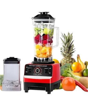 Blender Profesional 2 în 1, 2.5L, 5500W, 15 Viteze, cu 2 Recipiente, Zdrobire Gheață și Autocurățare