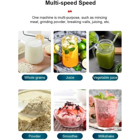 Blender Profesional 2 în 1, 2.5L, 5500W, 15 Viteze, cu 2 Recipiente, Zdrobire Gheață și Autocurățare