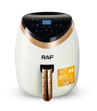 Air Fryer RAF 5234W - Friteuza cu Aer Cald, Fara Ulei, Capacitate 6L, 2400W, Alb