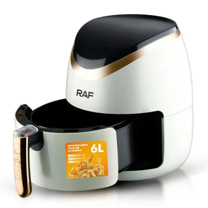 Air Fryer RAF 5234W - Friteuza cu Aer Cald, Fara Ulei, Capacitate 6L, 2400W, Alb