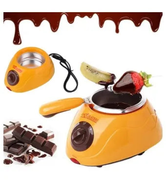 Aparat electric pentru topit ciocolata + Set Fondue – Chocolatiere
