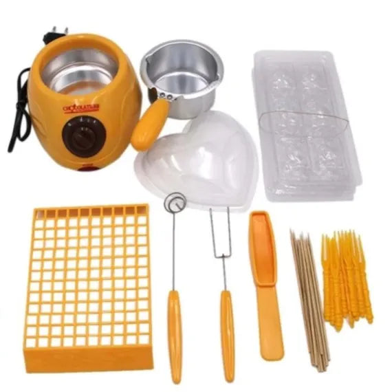 Aparat electric pentru topit ciocolata + Set Fondue – Chocolatiere